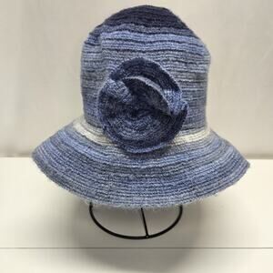 Vintage 90s Distressed Denim Bucket Hat Denim Blue Women's OS Italy Flower